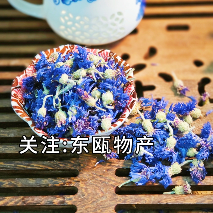 100g蓝芙蓉矢车菊干花瓣混合花朵蓝宝石火星花瓣烘焙咖啡装饰原料 - 图2