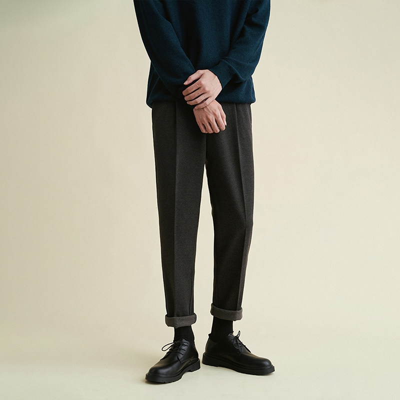 秋冬款大码西裤男商务宽松直筒休闲九分毛呢裤垂感加厚胖子西装裤,淘宝优惠券,粉丝福利购,淘宝优惠卷