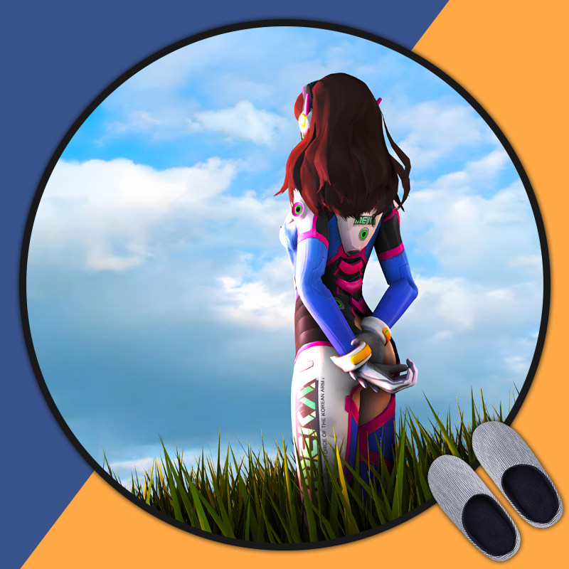 守望先锋Overwatch游戏周边地垫房间卧室床边毯电脑椅圆形地垫,淘宝优惠券,粉丝福利购,淘宝优惠卷