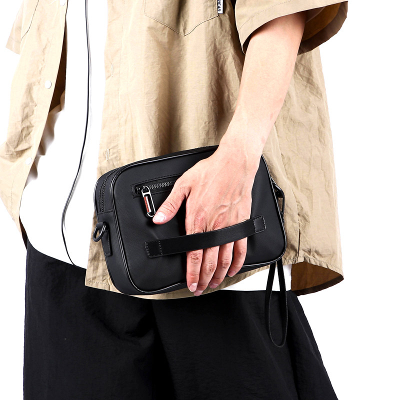 质感男士单肩斜挎包休闲时尚潮流大容量横款方形插扣锁小方包包邮,淘宝优惠券,粉丝福利购,淘宝优惠卷