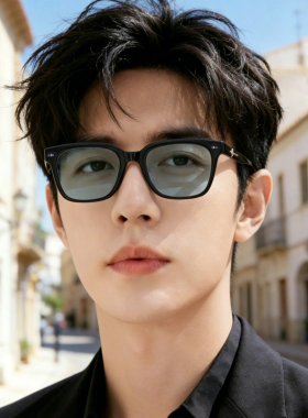 明月阿塔那新款墨镜男防晒紫外线太阳镜女可配近视有度数A53001