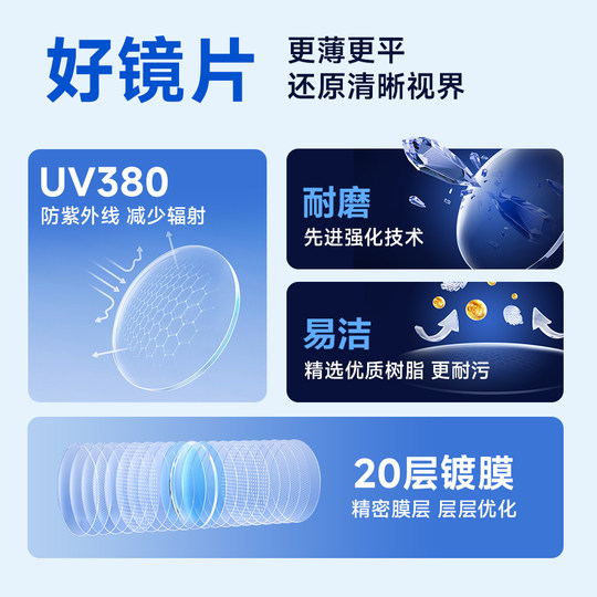 Mingyue lens 1.71 ultra-thin aspherical anti-blue light
