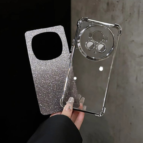 自带镜头膜闪粉防摔电镀气囊适用荣耀magic6pro手机壳Magic8/7Pro高级感全包外壳Magi5/4小众不撞款手机套 - 图1