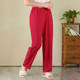 New summer cotton exterior breathable straight trousers for women's large size fat loose casual sports ice silk pants