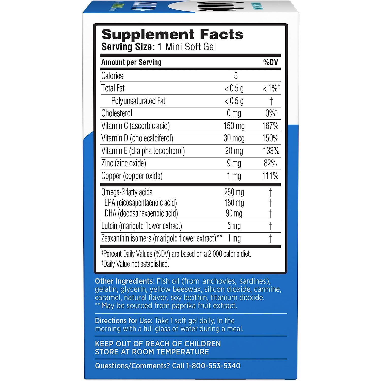 美国代购Ocuvite Eye Vitamin Mineral Supplement Contains - 图0