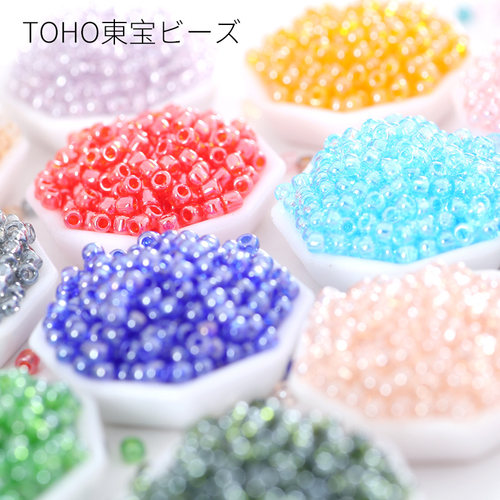 日本进口米珠TOHO东宝 2mm/10g 透明珠光DIY饰品串珠流光材料配件 - 图1