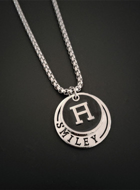 欧美毛衣链吊坠男钛钢