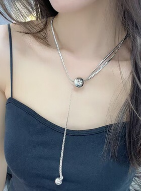 众设计颈链嘻哈锁骨太钢饰品女