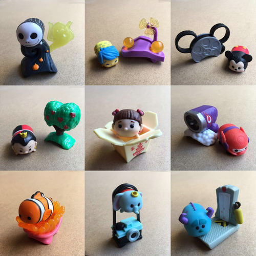 正版散货tsum tsum硬坨公仔叠叠乐爱莎 维尼熊卡通模型玩具小场景 - 图2