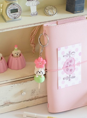 CreamyMarket一朵奶油三色团子系列奶油小狗装饰收纳摆件包挂