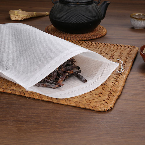 100个10*12cm无纺布卤料滤袋茶包袋煎药袋煮茶泡茶袋一次性茶袋 - 图1