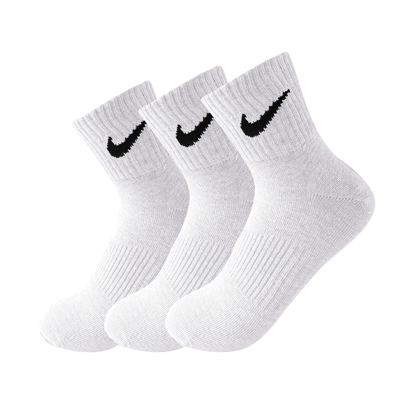 正品nike耐克袜子男士白色短袜黑色中筒女袜吸汗纯棉篮球运动长袜