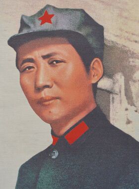 文革宣传画织锦丝绸精致刺绣