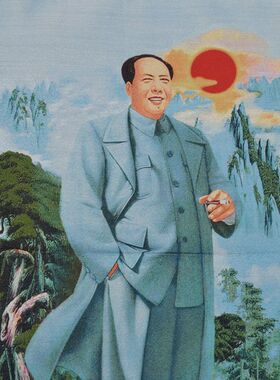 文革宣传画织锦丝绸精致刺绣