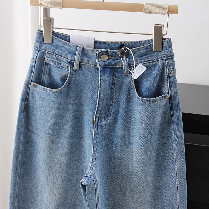 宝藏裤型！美式复古高腰遮胯宽松显瘦翻边阔腿牛仔裤男友裤女春,淘宝优惠券,粉丝福利购,淘宝优惠卷