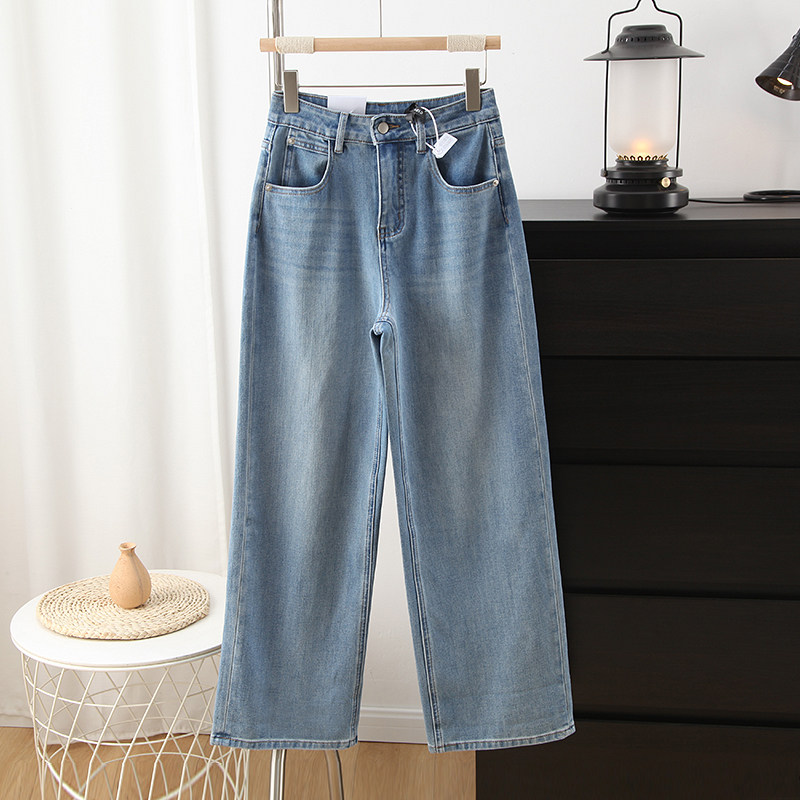 宝藏裤型！美式复古高腰遮胯宽松显瘦翻边阔腿牛仔裤男友裤女春,淘宝优惠券,粉丝福利购,淘宝优惠卷