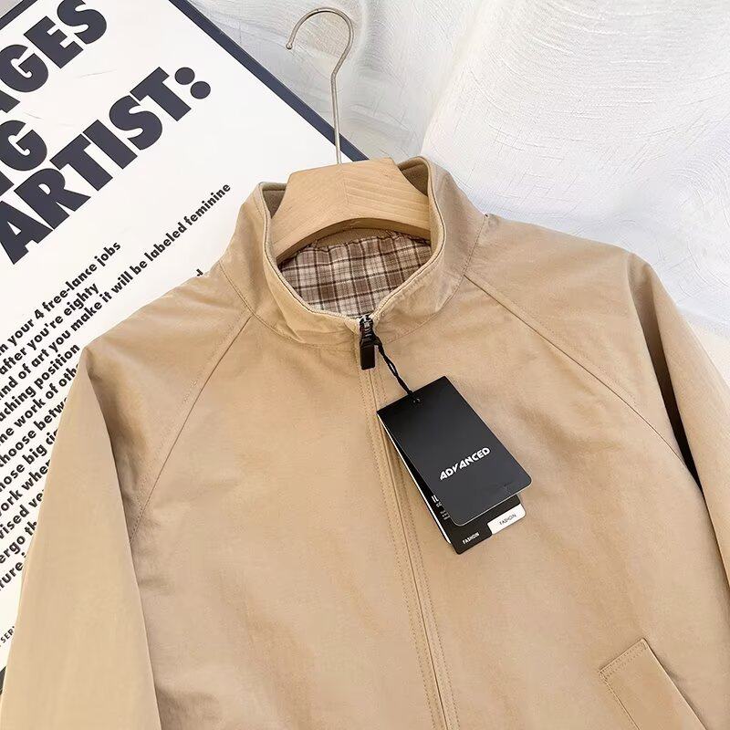 大厂订单！男女情侣款宽松哈灵顿茄克休闲立领长袖拉链夹克外套春,淘宝优惠券,粉丝福利购,淘宝优惠卷