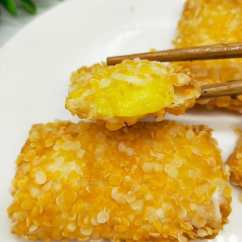 阿诺雪花香芒酥 芒果派味糕点香酥甜点心 冷冻油炸小吃半成品10片 - 图1