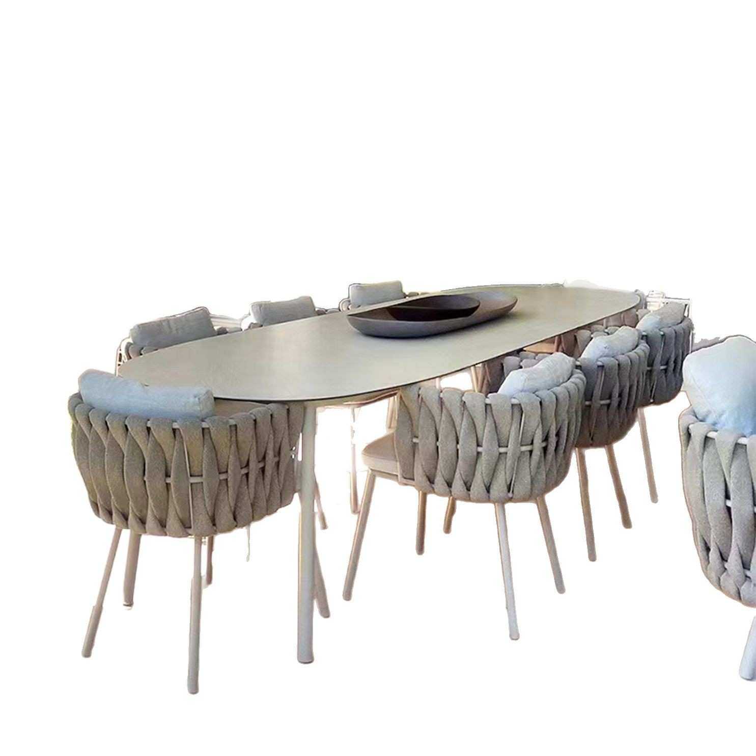 北欧户外桌椅庭院室外藤椅组合藤编休闲阳台酒店岩板铝合金餐桌椅,淘宝优惠券,粉丝福利购,淘宝优惠卷