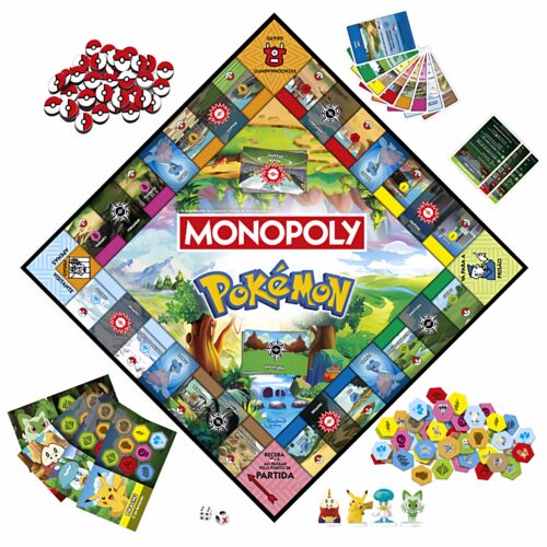 孩之宝地产大亨Monopoly宝可梦皮卡丘中文版聚会益智桌游大富豪旗 - 图0