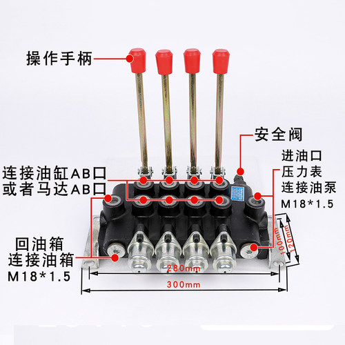 ZS-101液压换向阀双向手动多路阀分配器 - 图2