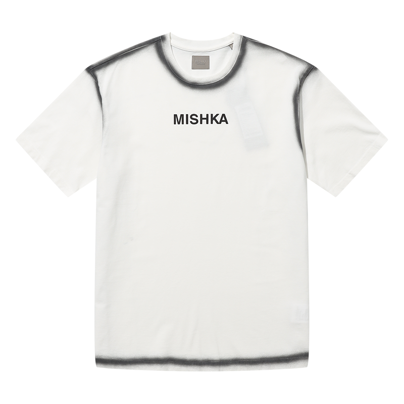 MISHKA2024新款高端美式运动宽松休闲潮流纯棉重磅圆领短袖T恤男-图3