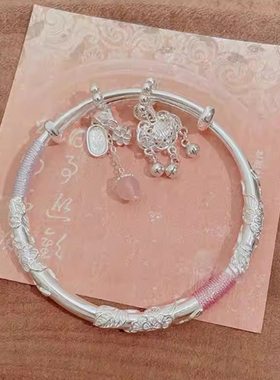 ZY31号繁花似锦手镯女实心闭口手环