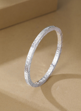 ZY27号复古吉言闭口手镯女款2026新款平安喜乐暴富