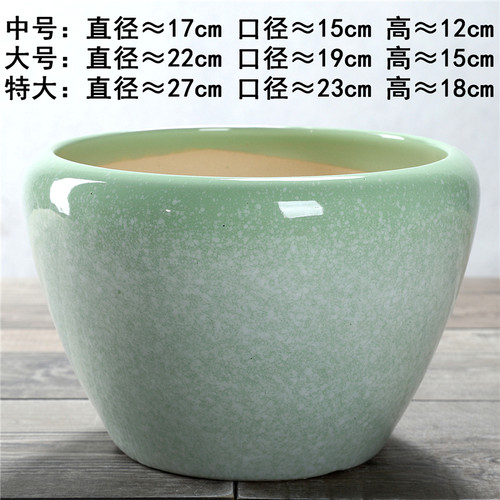 新款陶瓷花盆特大号北欧风格创意室内外发财树绿萝盆栽花盆清仓 - 图3