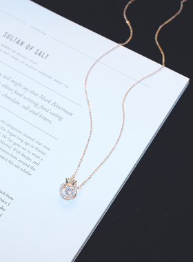 简单大气闺蜜吊坠不褪色极细短链