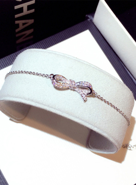 ins韩国新款蝴蝶结女开口可调节