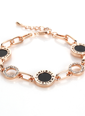 韩版爆款金色圆形手链