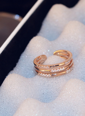 个性港风多层定制小众指环女戒指