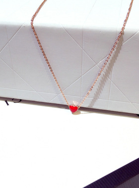 短项链新春款欧美小众爱心桃心
