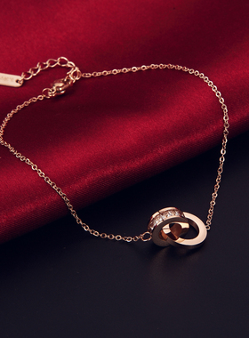 不掉色钛钢转运手链女小众设计