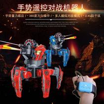 Interstellar Warriors Electric Remote Control Robotic Body Sensation Double Arms Six Feet Spider Intelligent Parenting to War Child Toys