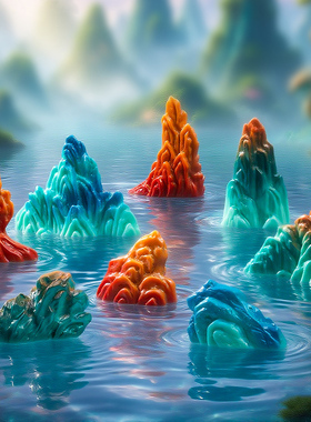 微景观手工造景假山石头装饰摆件