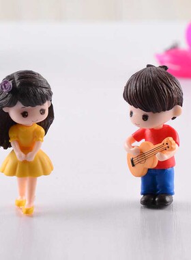 可爱风吉他蛋糕微景观摄影小摆件