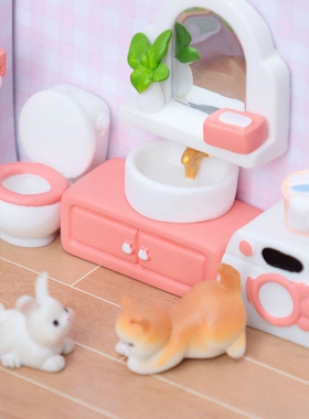 可爱小玩意迷你手工仿真浴室摆件
