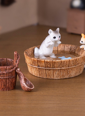 可爱小猫创意树脂美人鱼装饰摆件