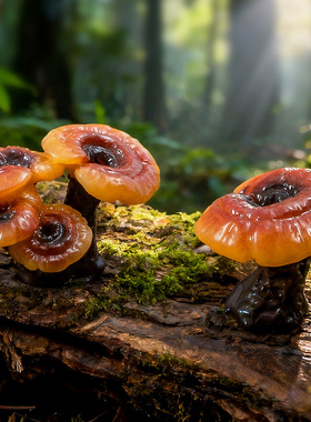 微景观手工造景树脂灵芝蘑菇摆件