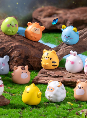 微景观可爱创意生肖小动物摆件