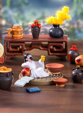 19款手工微缩盆栽酒壶茶杯摆件