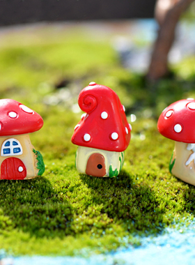 微景观生态瓶卡通蘑菇房屋小饰品