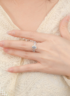 S925纯银戒指女镶嵌石榴石水晶石橄榄石天然彩宝食指戒小红书爆款