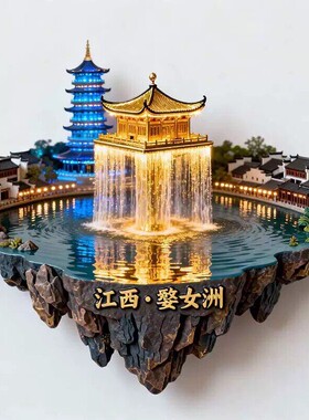 江西景德镇文创冰箱贴2026新款金属浮雕磁贴旅游纪念品伴手礼物