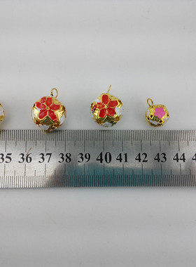DIY饰品配件材料装饰铃铛 手工工艺14 18 20MM彩色花球铃铛包邮