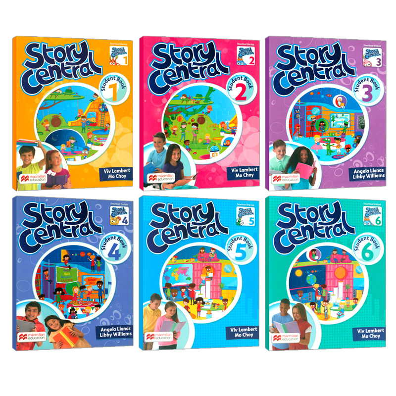 【进口直营】原版进口 美国Macmillan麦克米伦少儿小学英语教材 Story Central 1-6级别套装(含书本+练习册+故事书+APP账号)