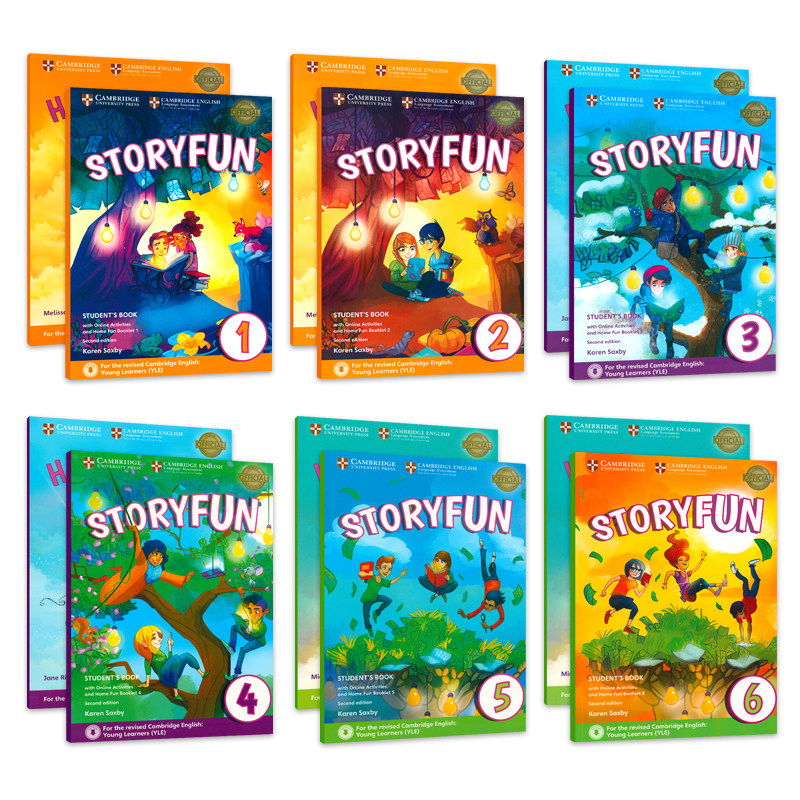 【进口直营】剑桥官方少儿英语YLE Story fun for Flyers 全套测试剑少三级考试书备考资料第二版学生用书套装自学StoryFun教材