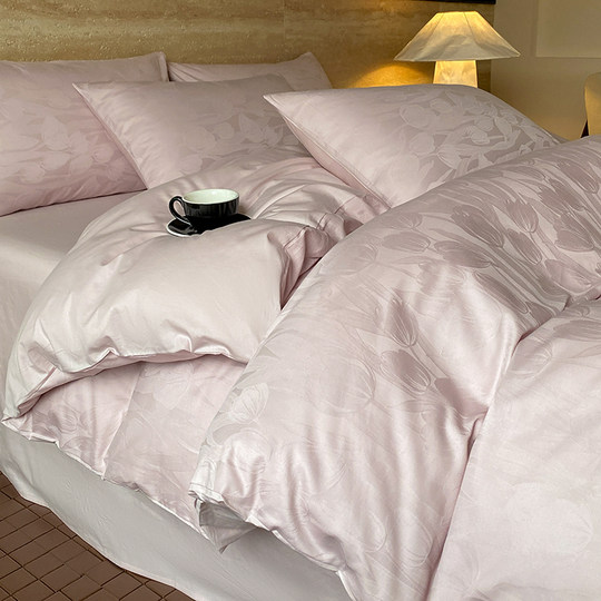 A类母婴级轻奢高级感160支长绒棉四件套纯棉全棉床单被套床上用品